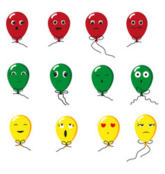 Emotional Balloons On A White Background