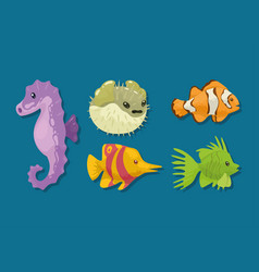 Five Sealife Wild Animals