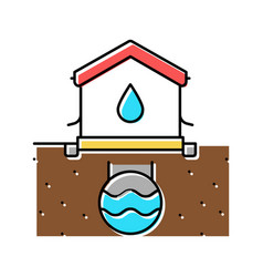 House Drainage System Color Icon