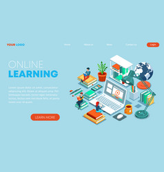 Isometric Online Education Concept