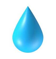 Blue Water Drop Icon On White Background