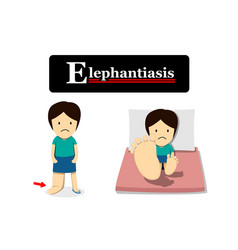 Elephantiasis In Flat Cartoon