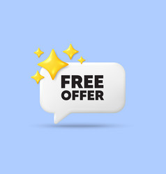 Free Offer Tag Special Sign 3d Speech