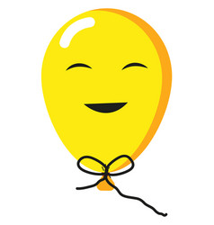 Laughing Yellow Balloon On A White Background