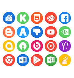 20 Social Media Icon Pack Including Video Beats