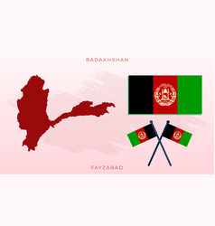 National Map Badakhshan Flag Badakhshan