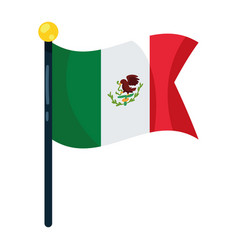 Mexican Flag In Pole