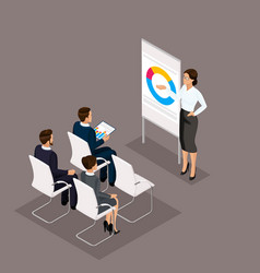 Business People Isometric Set Of Women With Men