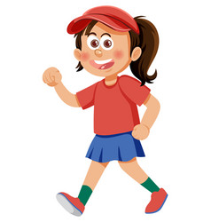 Isolated Sport Girl Cartoon Character