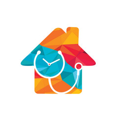 Medical Time Icon Logo Design Template