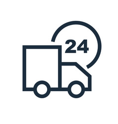 Truck Icon For 24-hour Delivery