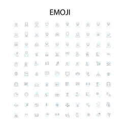 Emoji Icons Signs Outline Symbols Concept