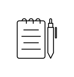 Note Book And Pen Icon Icon Related To Stationery