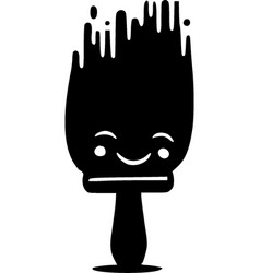 Paintbrush - Black And White Isolated Icon