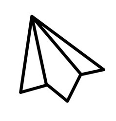 Simple Paper Airplane Icon Or Origami