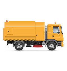 Street Sweeper Truck Side View