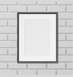 Frame For Picture Photo On Brick Wall Realistic