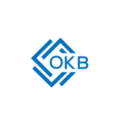 Okb Letter Logo Design On White Background