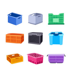 Plastic Crate Set Cartoon