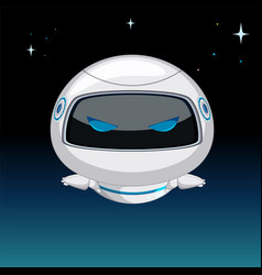 Stylized Robotic Face Against A Starry Background