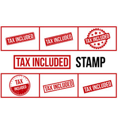 Tax Included Rubber Stamp Set