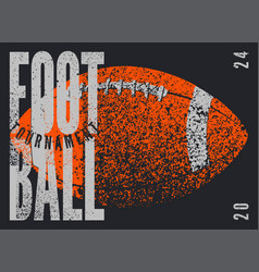 American Football Tournament Vintage Grunge Poster