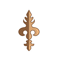 Golden Fleur De Lis Icon Element Concept Design