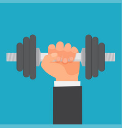 Hand Of Man Holding A Dumbbell