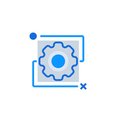 Process Business Icon With Blue Duotone Style