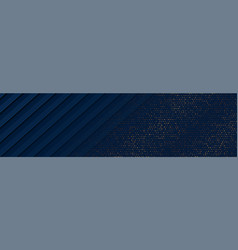 Dark Blue And Golden Abstract Tech Geometric