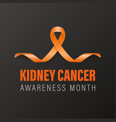 Kidney Cancer Banner Card Placard With 3d