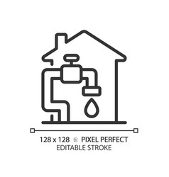 Water Supply Linear Icon