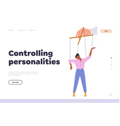 Controlling Personalities Concept For Landing Page