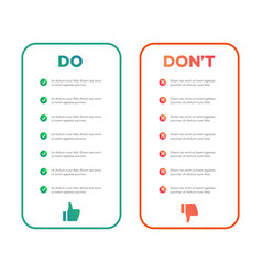 Do And Dont Infographic Templates Frame