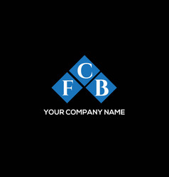 Fcb Letter Logo Design On Black Background