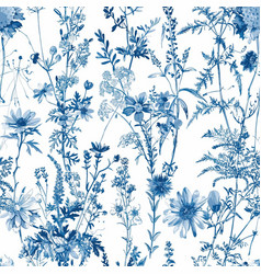 Toile De Jouy Vintage Floral Seamless Pattern 23