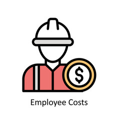 Employee Costs Filled Outline Icon Design