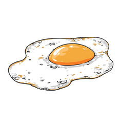 Fried Egg Element Colorful Detailed