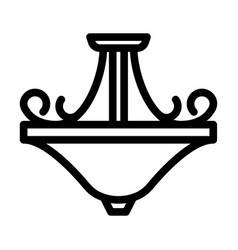 Indoor Lamp Ceiling Line Icon