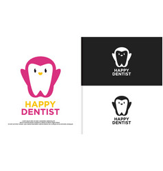 Logo Graphic Of Penguin Combined With Teeth Fit