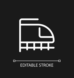 Rail Transport Pixel Perfect White Linear Ui Icon