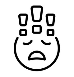 Burnout Emoji Icon Outline Work Stress