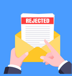 College Or University Reject Letter With Envelope