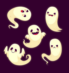 Flat Halloween Ghost Collection Design