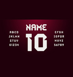 Football Uniform Typography Sportswear Font