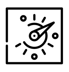 Sundial Sun Clock Line Icon