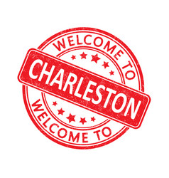 Welcome To Charleston Impression Of A Round Stamp