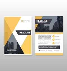 Yellow Annual Report Leaflet Brochure Template Set