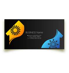 Business Card Concept For Air Conditioner And Home