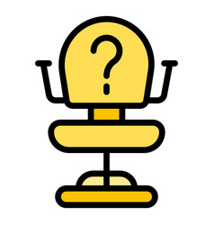 Free Manager Chair Icon Flat